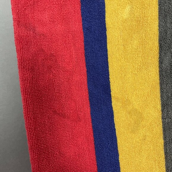 Vintage 90s Beach Towel Cecil Saydah Company Stripes FLAWS Cotton Retro - Picture 8 of 15